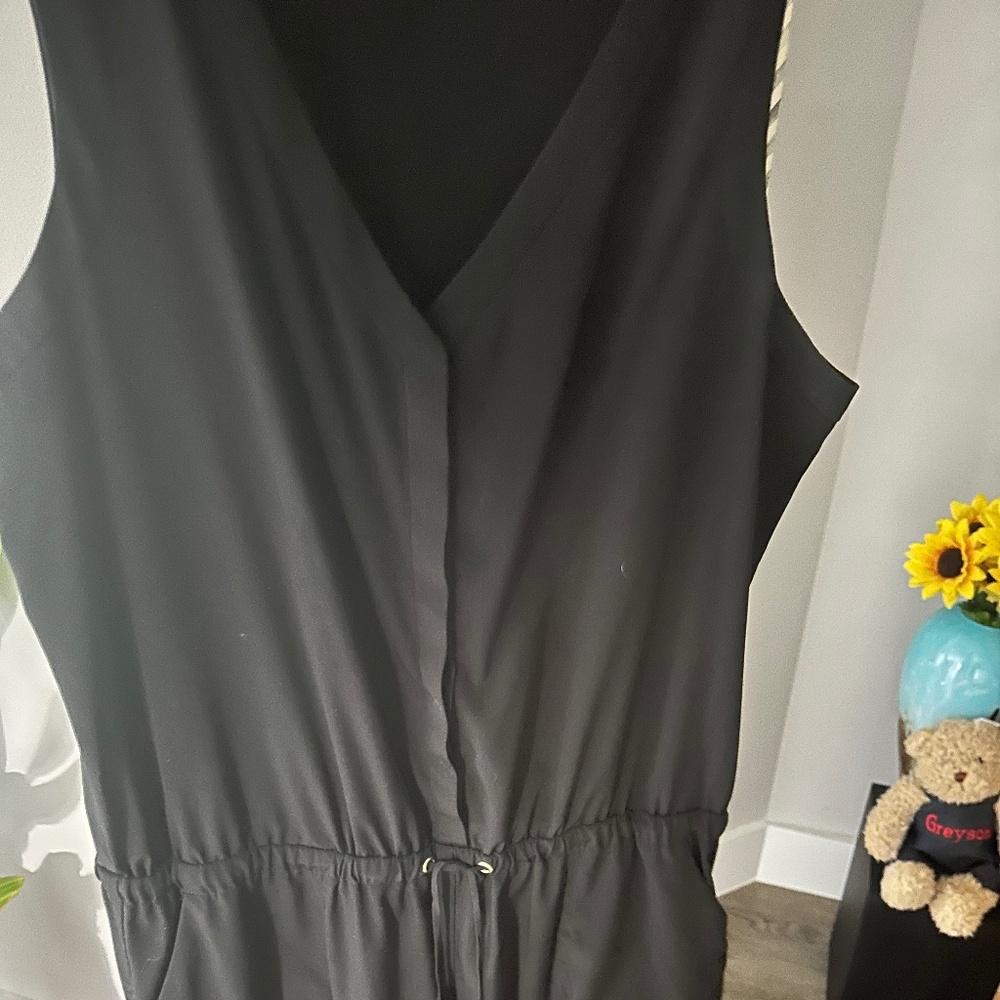 Express Black Button Down Jumpsuit - image 1